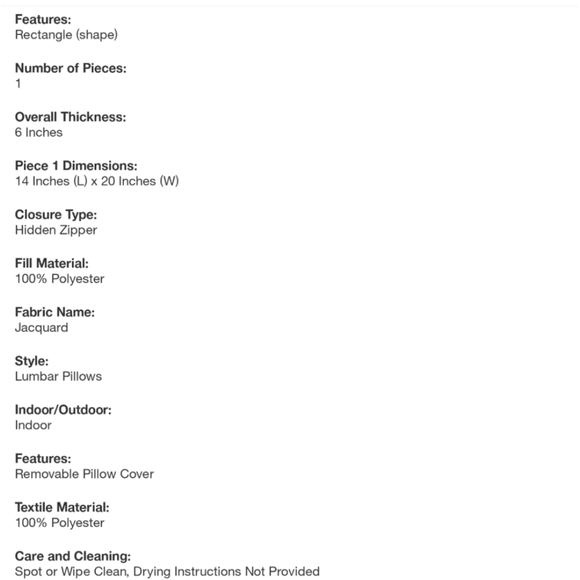 Threshold NWT Linework Jacquard Lumbar Pillow in Black/Cream - Picture 6 of 6